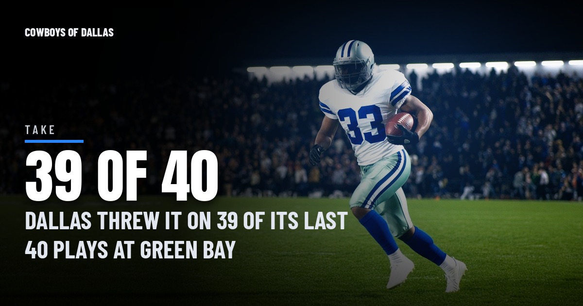 39 Passes in 40 Plays: The Cowboys Can't Keep Giving Up on the Run