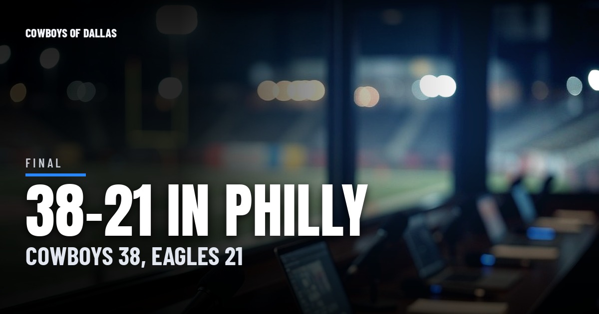 Cowboys 38, Eagles 21: Dallas Takes Over Monday Night in Philadelphia