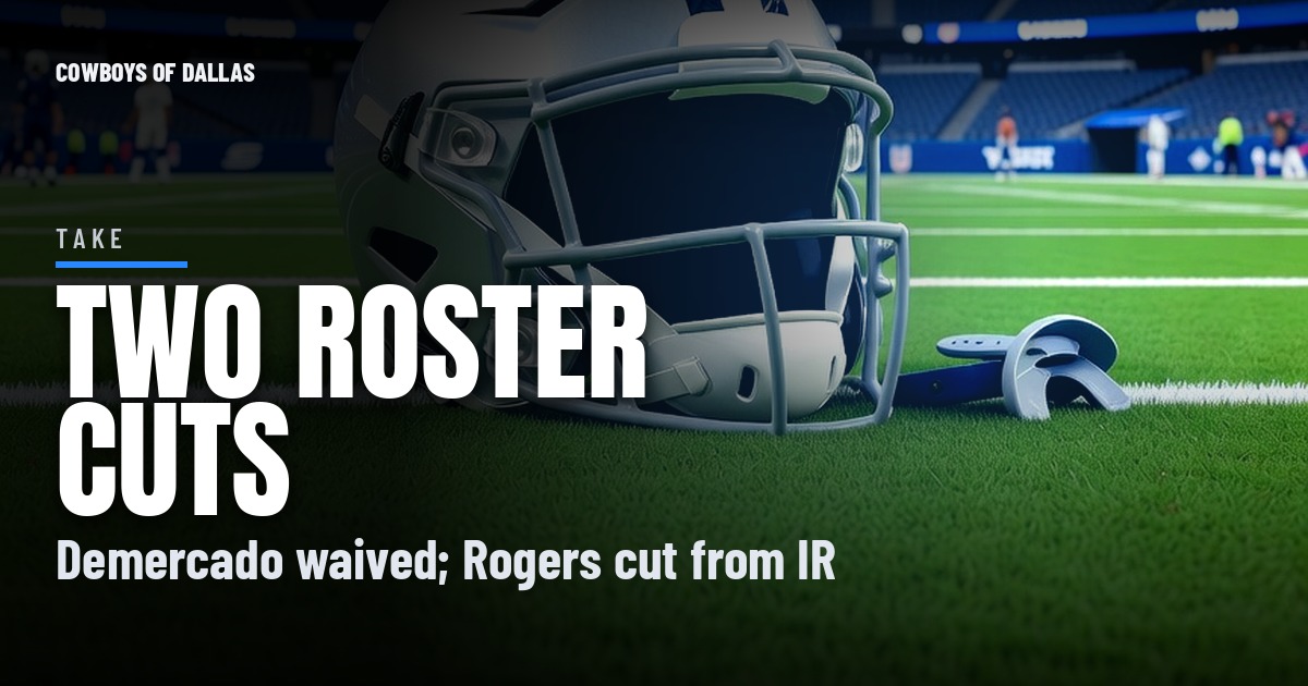 Cowboys Waive RB Emari Demercado and TE D.J. Rogers After the Win in Philly