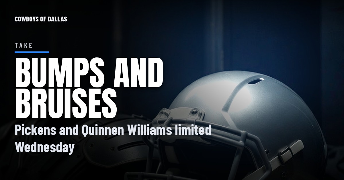 George Pickens, Quinnen Williams and Caleb Downs Limited as the Cowboys Nurse Bumps and Bruises