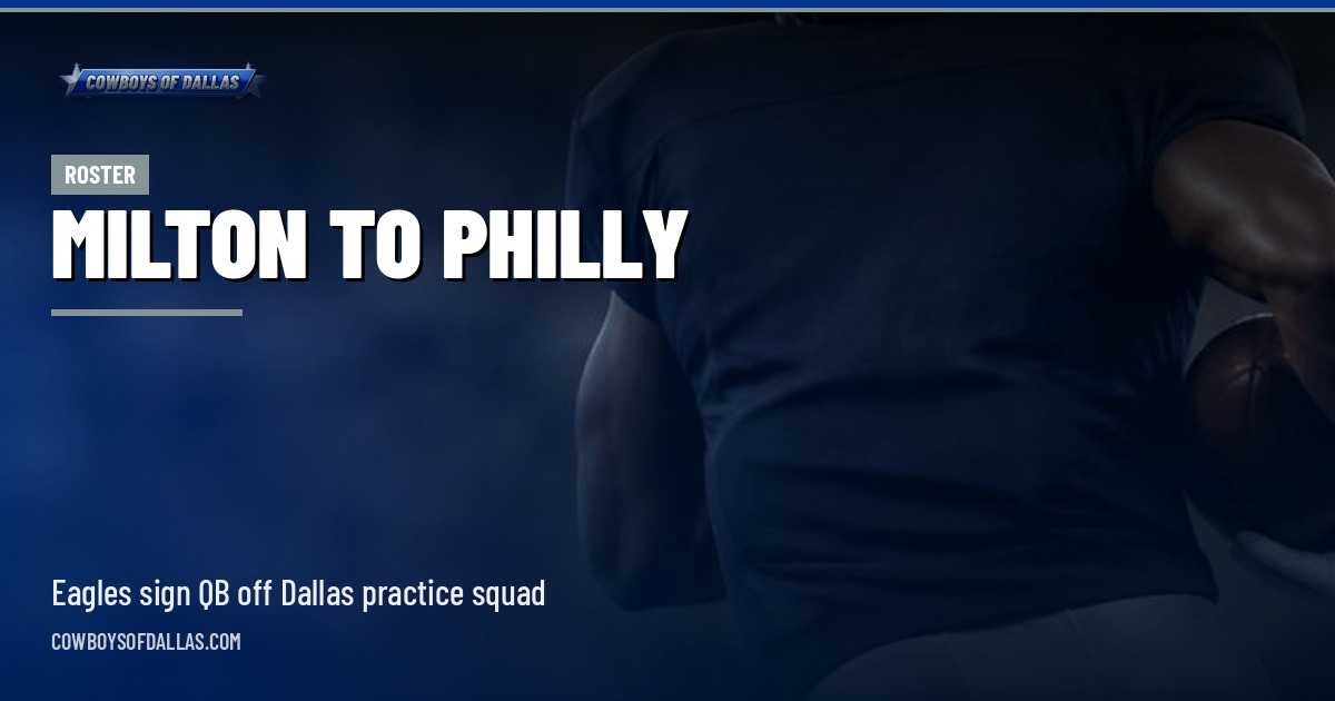 Joe Milton Heads to Philly as Eagles Raid the Cowboys' Practice Squad