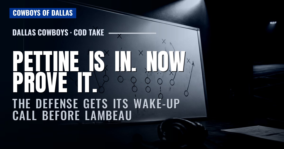 Mike Pettine Hire Is the Wake-Up Call This Cowboys Defense Needed. Now Prove It at Lambeau